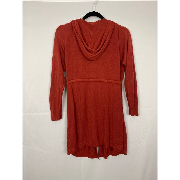 Torrid Women's Hooded Open Front Cardigan Rust Orange Size 0 Rayon - Picture 7 of 8